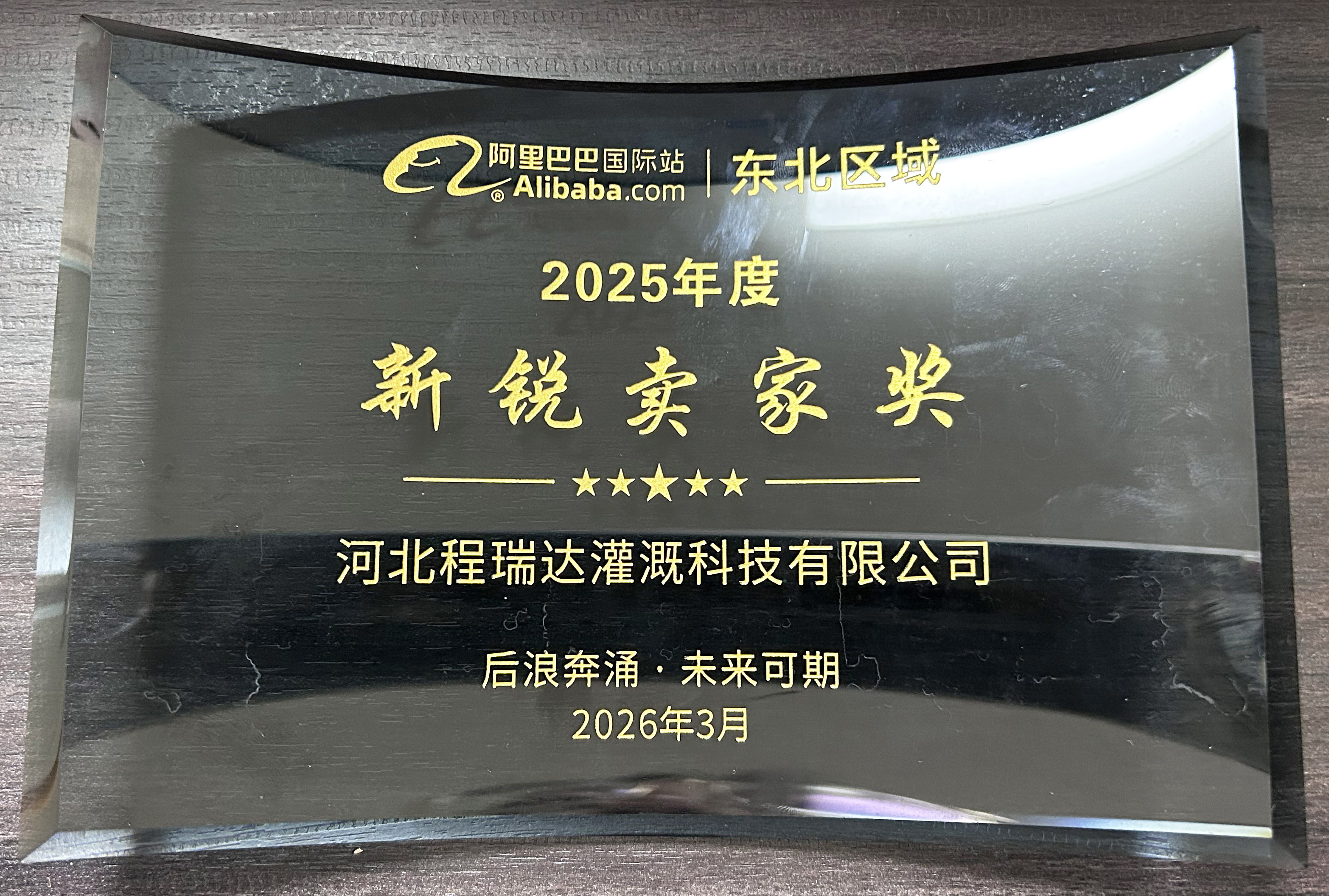 广西程瑞达灌溉 | 荣获阿里国际站新锐卖家奖